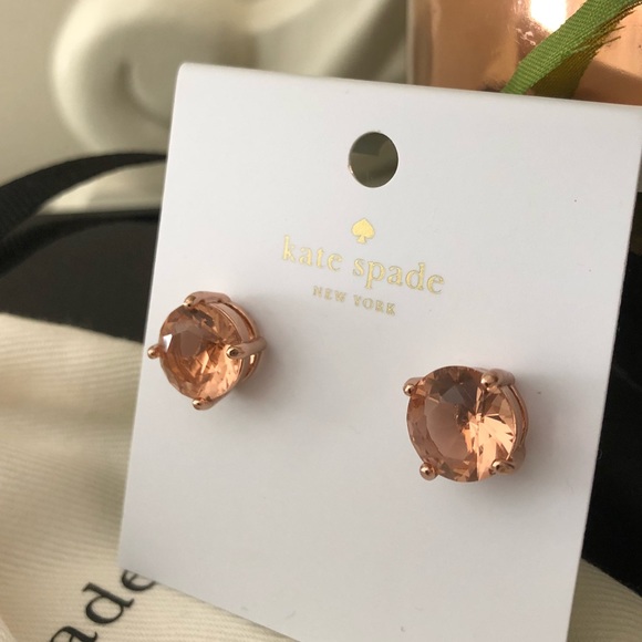 🎀 Kate Spade ♠️ Light Peach Gumdrop Earrings - Picture 4 of 7